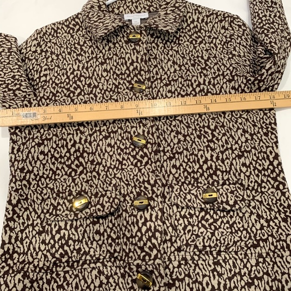 Charter Club Brown Jacket Leopard Size P/P - Picture 4 of 8